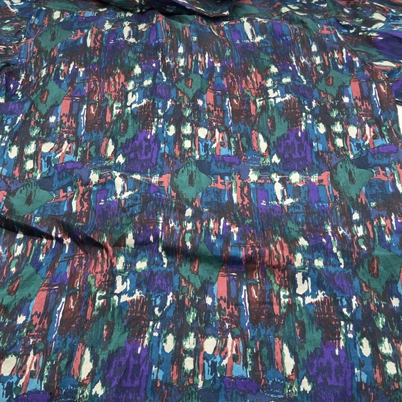 Robert Stock Shirt Men’s Large 100% Silk Vintage 90s Abstract Short Sleeve - Picture 7 of 8